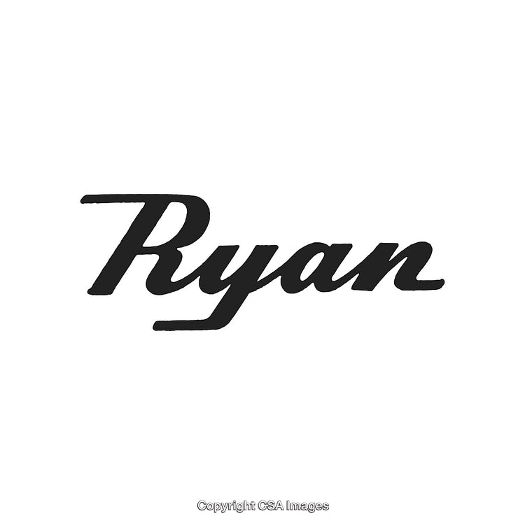Stylish Typography Featuring the Name 'Ryan' in Retro Script Font