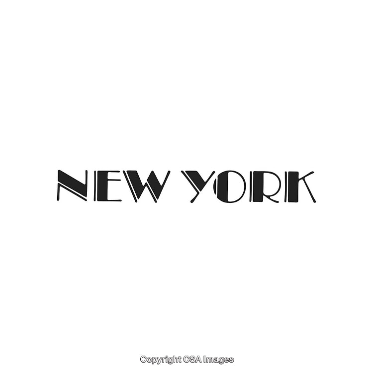 Stylized New York Text Logo with Minimalist and Elegant Design