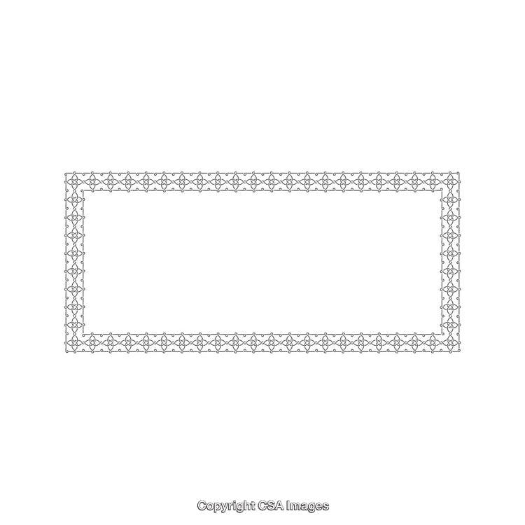 Intricate Rectangular Frame with Delicate Ornament Design for Customization