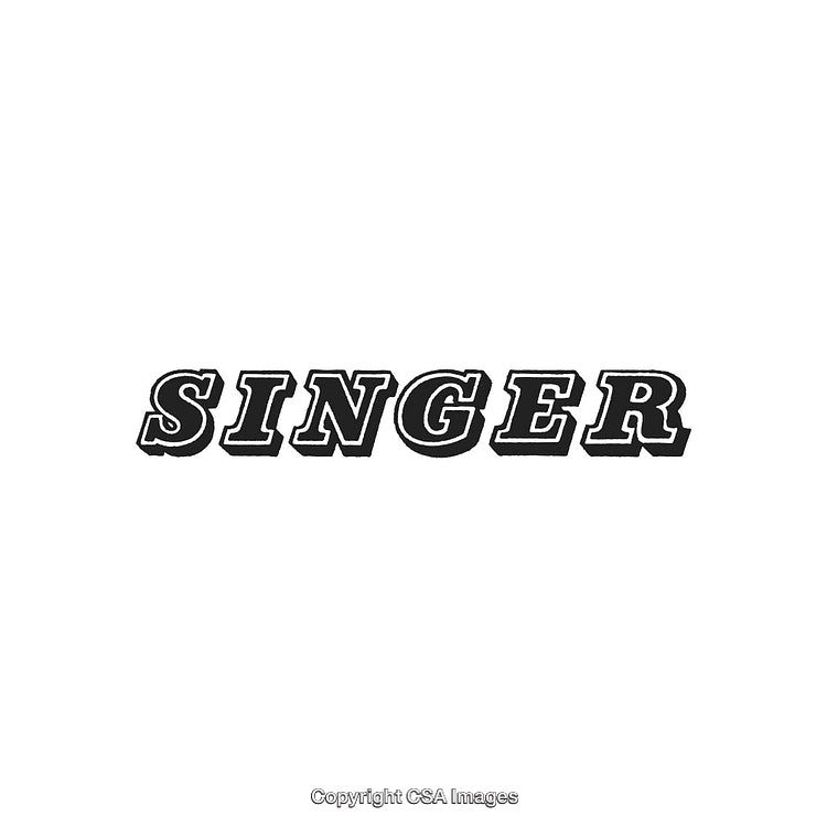 Retro Styled Singer Typography on a White Background