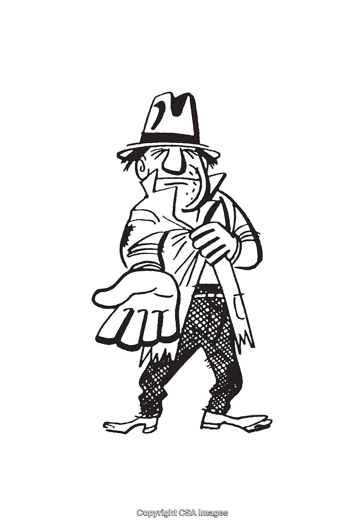 Hand-Drawn Illustration of a Man With Outstretched Hand
