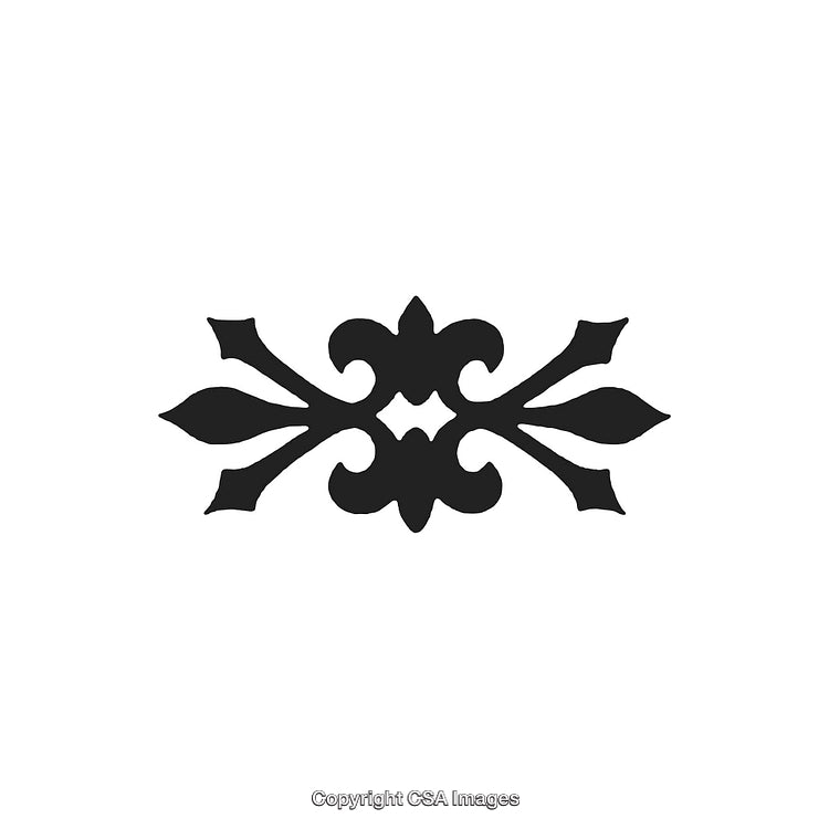 Elegant Black and White Ornamental Design for Decorations or Graphics