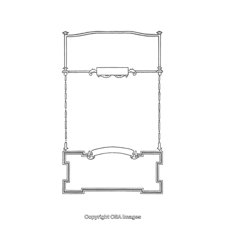 Elegant Vintage-Inspired Decorative Frame in Minimalistic Line Art Design