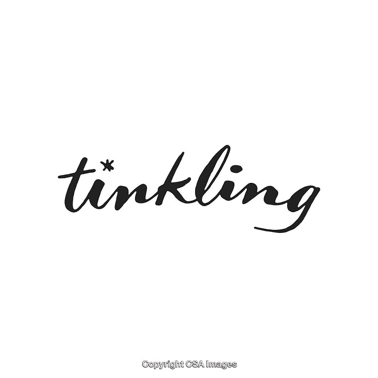 Stylish Handwritten Word 'Tinkling' in Elegant Black Cursive on White Background