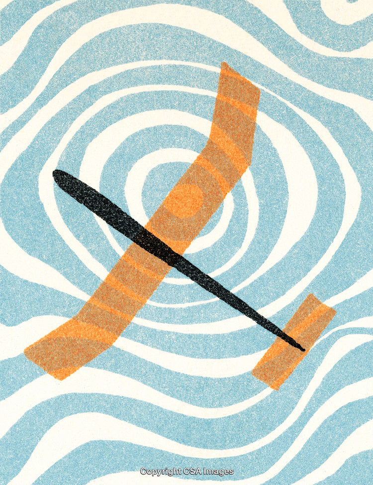 Abstract Illustration with Vibrant Patterns and Geometric Aircraft