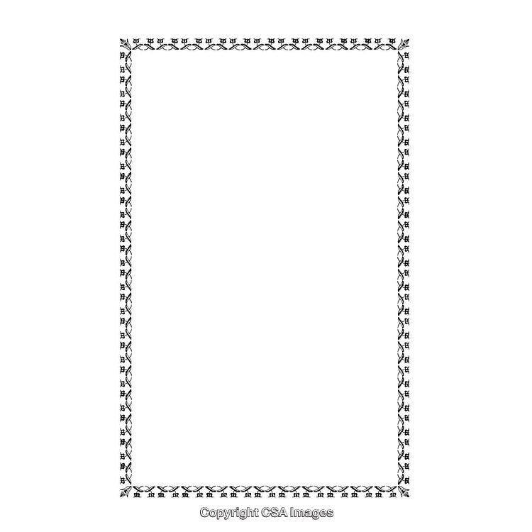Elegant Black and White Border Design for Creative and Decorative Use