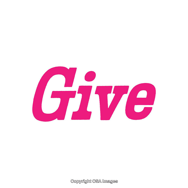 Bold Pink Give Typography on a White Background