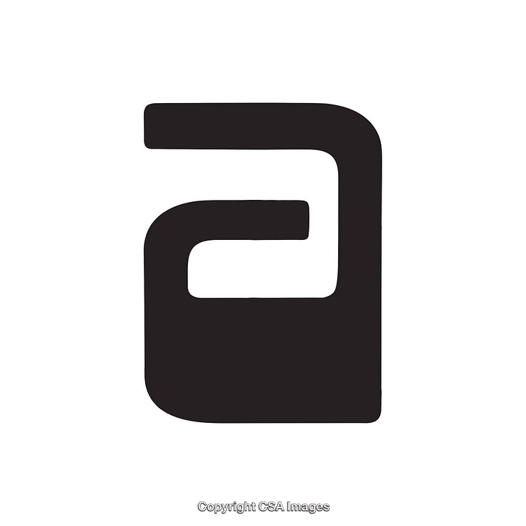 Minimalist Black Symbol Featuring the Letter A on White Background