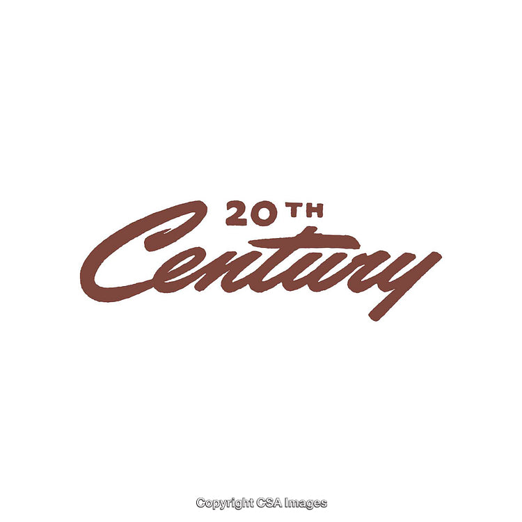 Stylish Retro Typography Design Featuring the Phrase '20th Century' in Bold Font