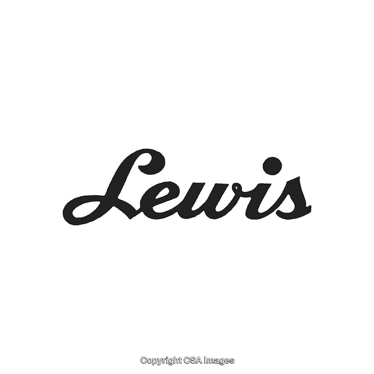 Stylish Typography Featuring the Name 'Lewis' in Elegant Script on White Background