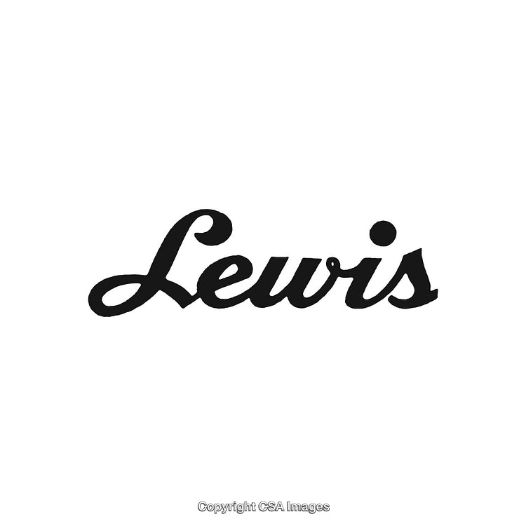 Stylish Typography Featuring the Name 'Lewis' in Elegant Script on White Background