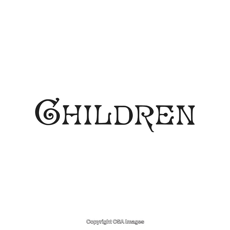 Creative Typography of the Word 'Children' in Unique Artistic Style