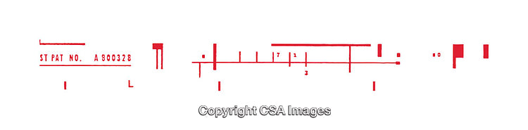 Minimalist Red Diagram Featuring Linear and Geometric Elements on White Background