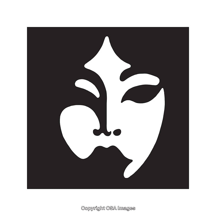 Abstract Black-and-White Mask Design with Stylized Features