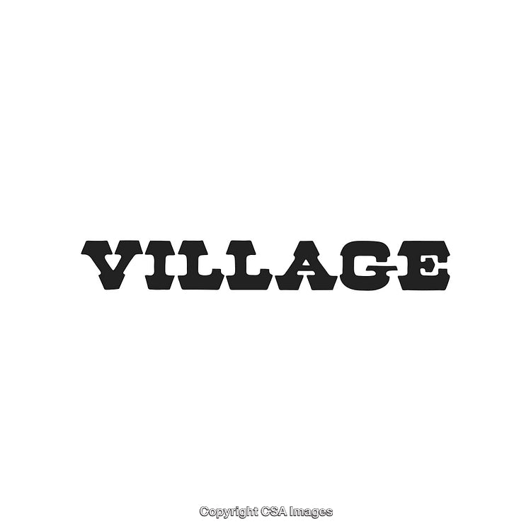 Bold Fancy Western Typography Text Display in Black on White Background