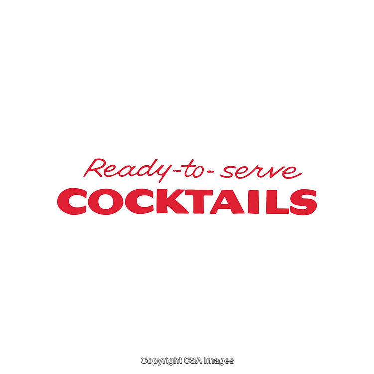 Bold Ready-To-Serve Cocktails Text on a Minimal White Background