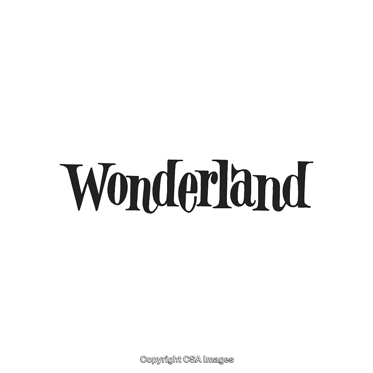 Elegant Stylized Wonderland Typography Design in Bold Black Font