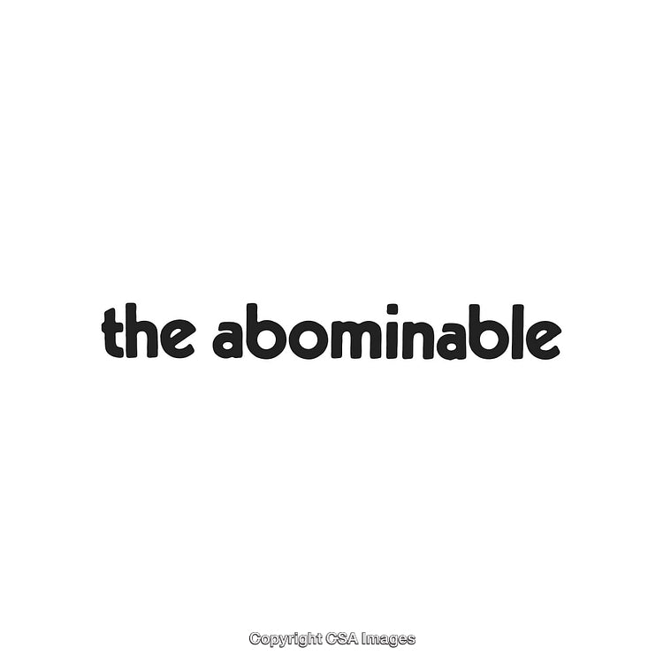 Playful Black Text on White Background Featuring 'The Abominable' Phrase