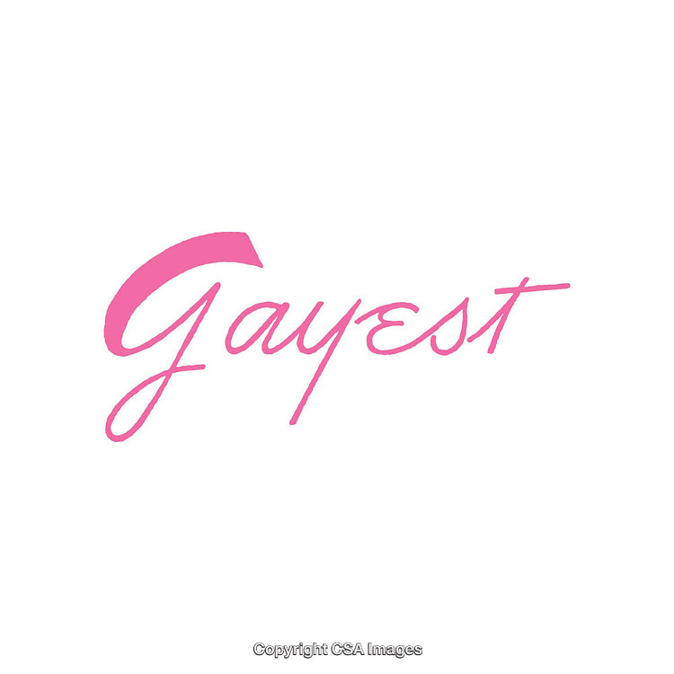 Bright Pink Calligraphy Writing on Clean White Background
