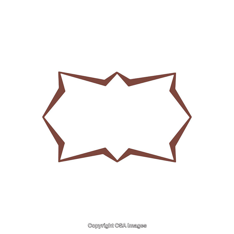Abstract Geometric Symmetric Frame Design in Brown on White Background