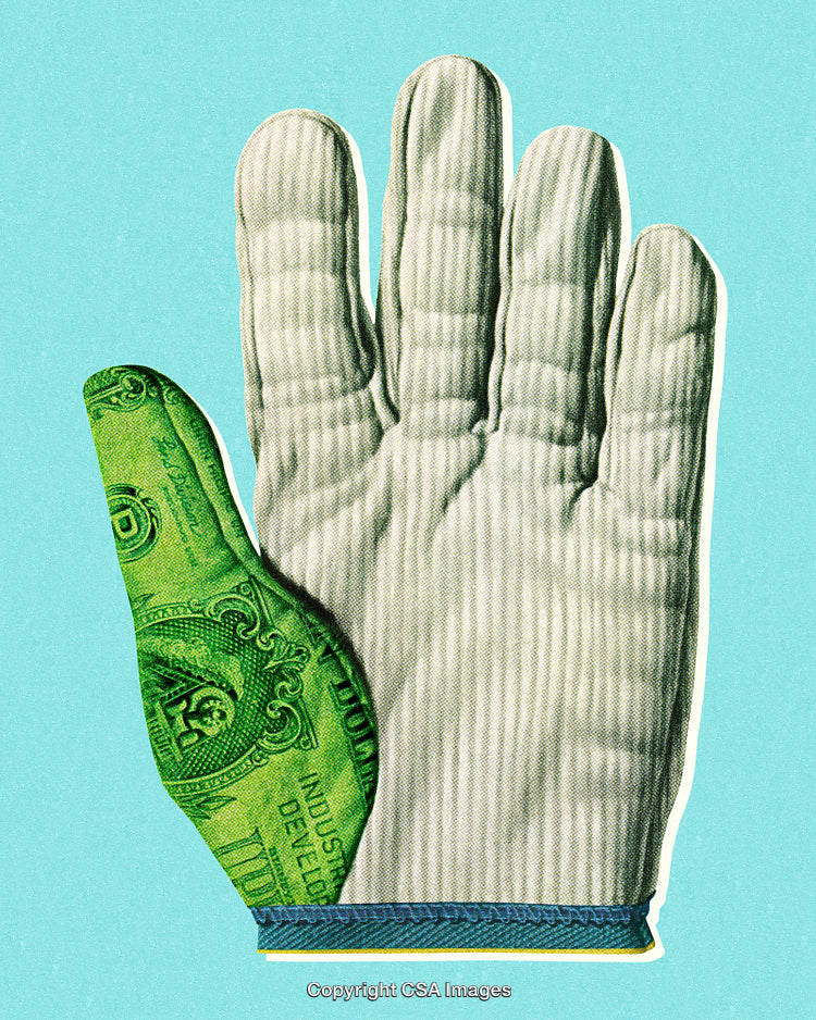 Creative Fusion of Currency and Fabric in Artistic Digital Collage