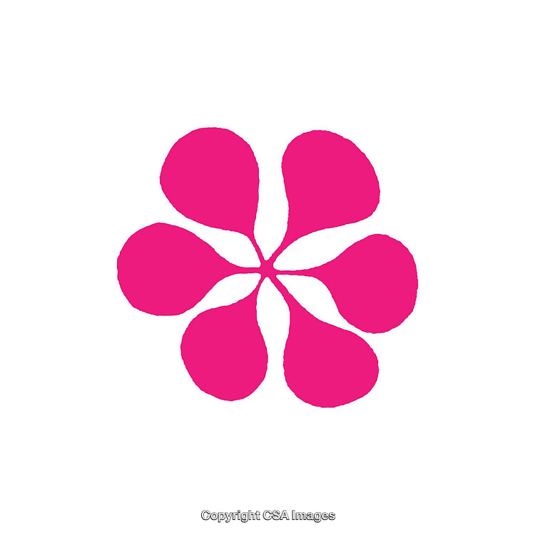 Bold Pink Flower Shape On a Clean White Background