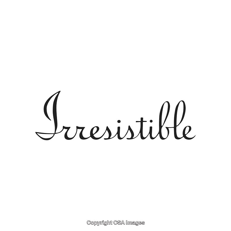 Elegant Script Font Showcasing the Word Irresistible in Stylish Design