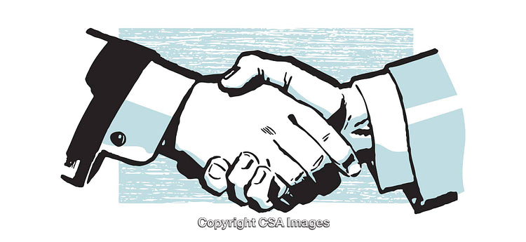 Illustration of a Handshake Symbolizing Agreement and Professionalism