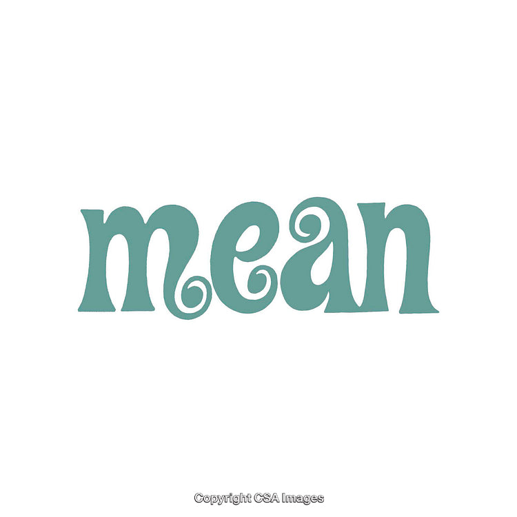 Stylized Typeface Displaying the Word 'Mean' in Artistic Font Style