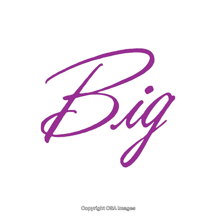 Elegant Script Typography with Purple Calligraphy Word on White Background