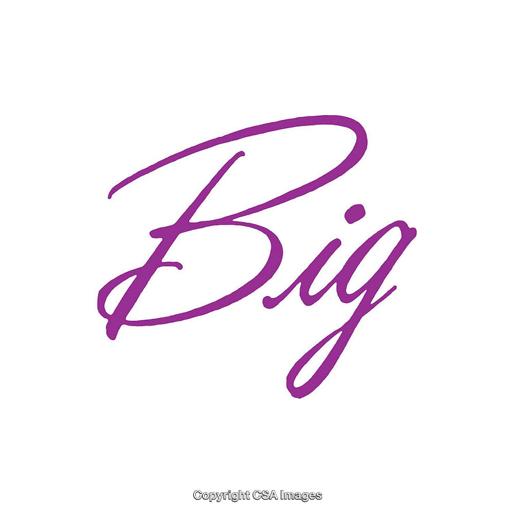 Elegant Script Typography with Purple Calligraphy Word on White Background