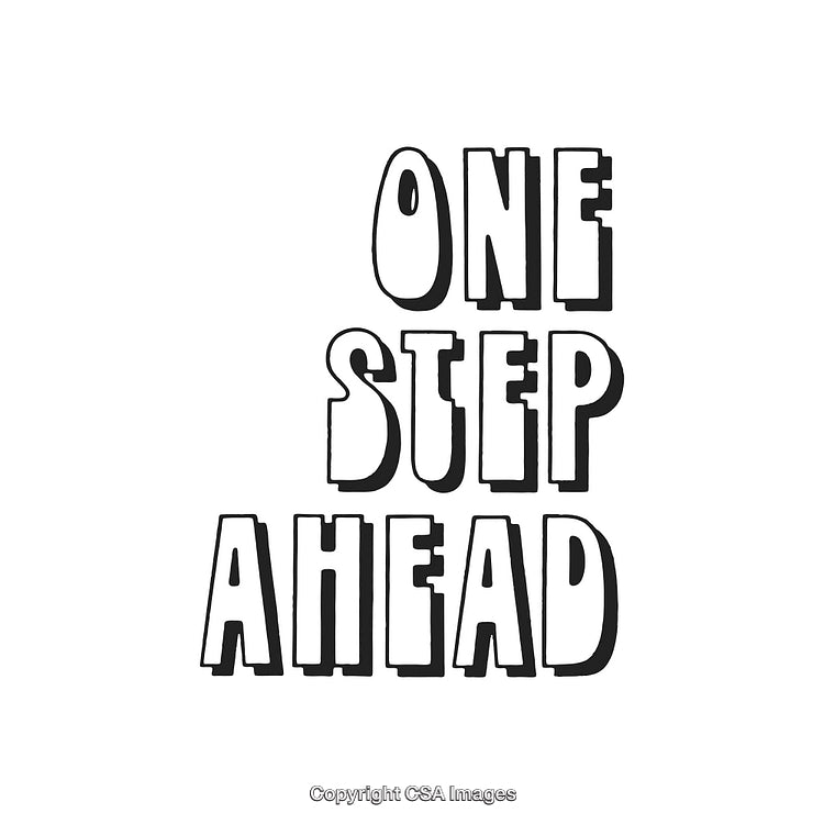 Motivational Quote Typography Highlighting Progress with Bold Letters on White Background