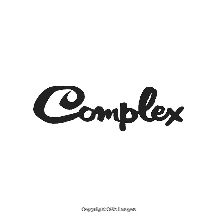 Minimalist Bold Typography Featuring the Word Complex in a Stylish Black Font