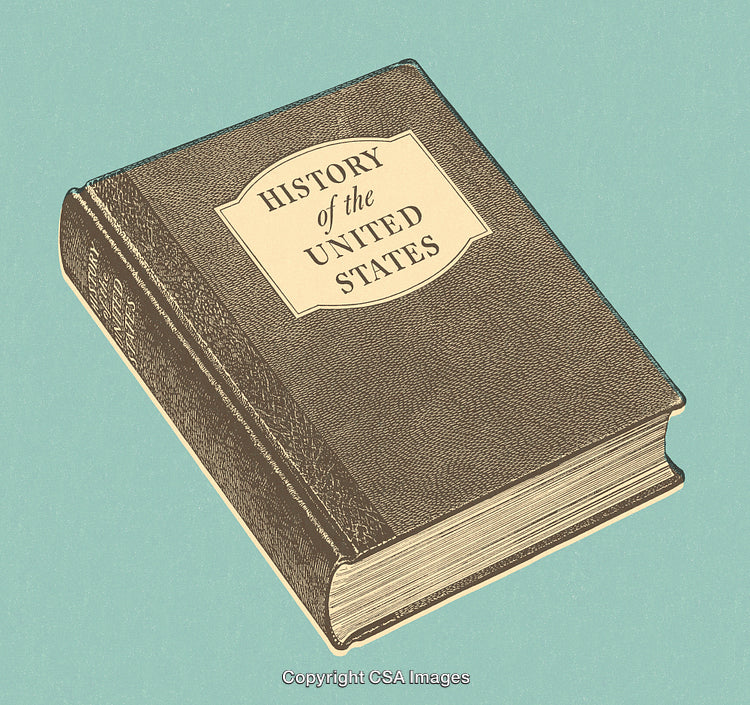 Vintage Illustration of a Book Titled History of the United States