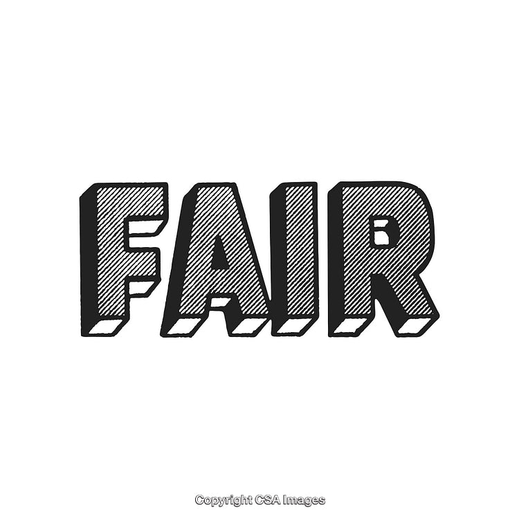 Retro Block Lettering Design Featuring the Word 'Fair' in Bold Style
