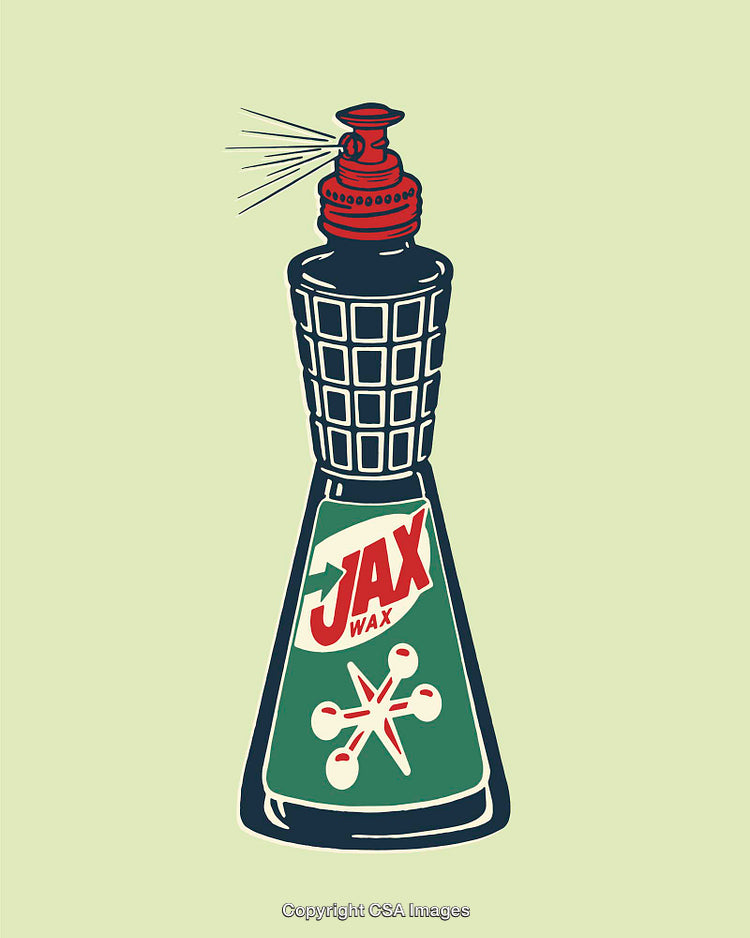 Colorful Line Art of Retro Styled Spray Bottle Design