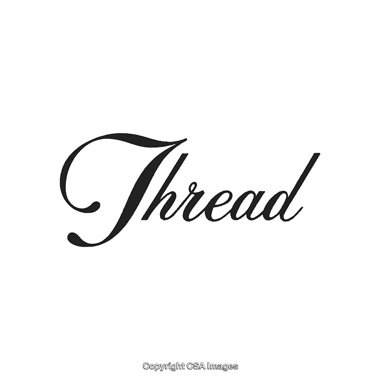 Elegant Script Typography Design Featuring the Word 'Thread' in Black
