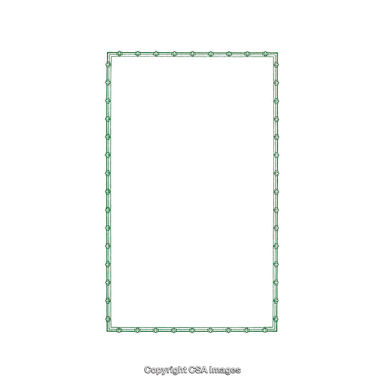 Ornate Green Decorative Border for Vintage Frames or Certificates