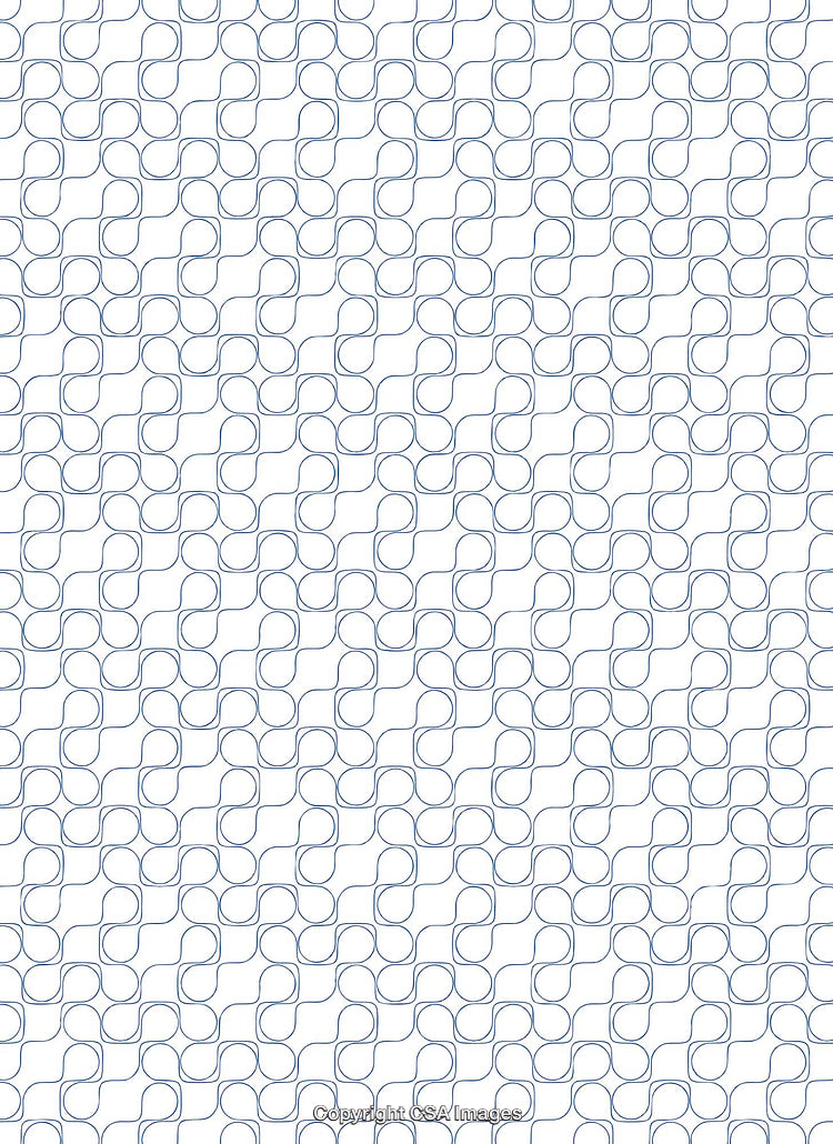 Minimalist Blue Line Pattern on White Background with Abstract Shapes