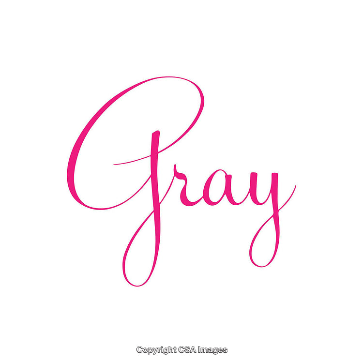 Elegant Pink Script Typography with Gray Word on White Background