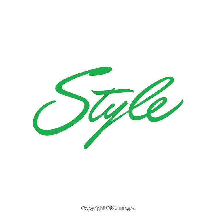 Green Script Style Text on Clean White Background