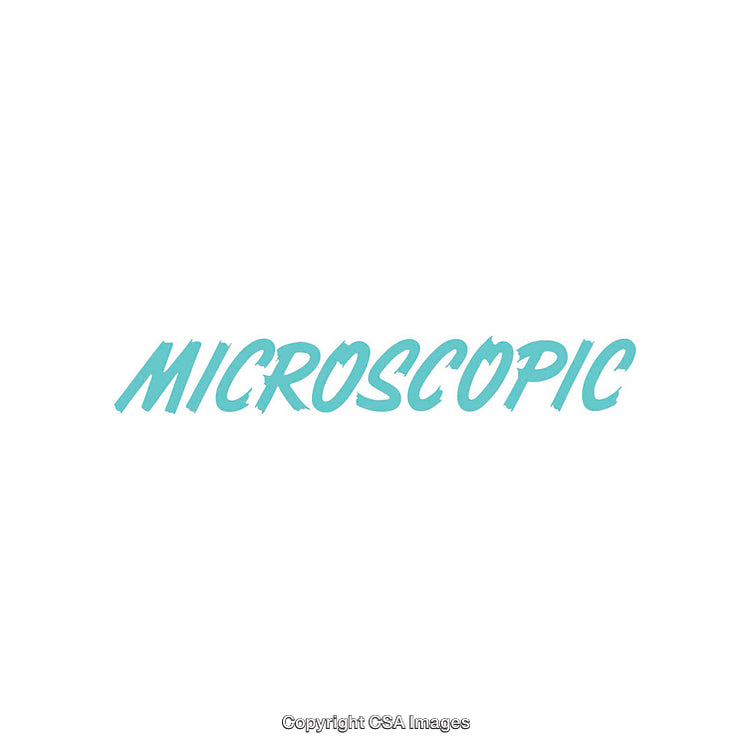 Minimalistic Design Featuring the Word Microscopic in Light Blue Typeface