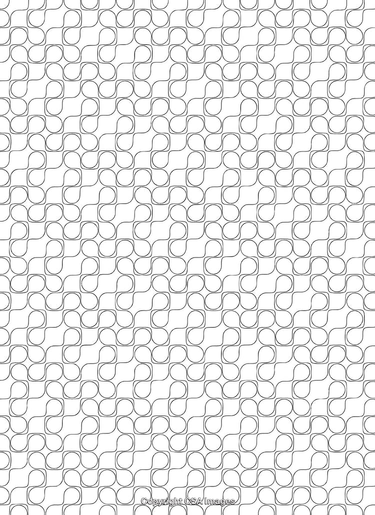 Seamless Black and White Interleaving Line Pattern in Minimalist Design