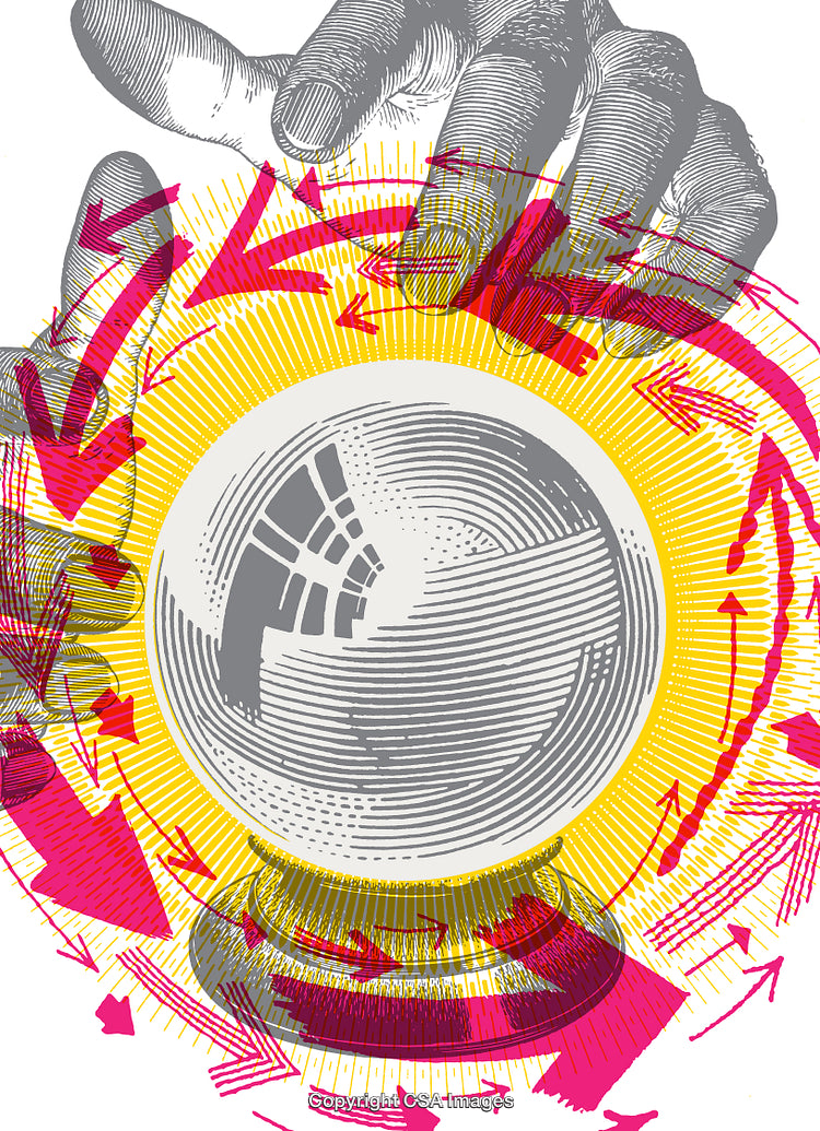 Abstract Depiction of Predictive Analysis and Technology Concepts with Vivid Colors