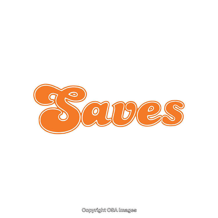 Orange Retro Style Text Design with Playful Font on White Background