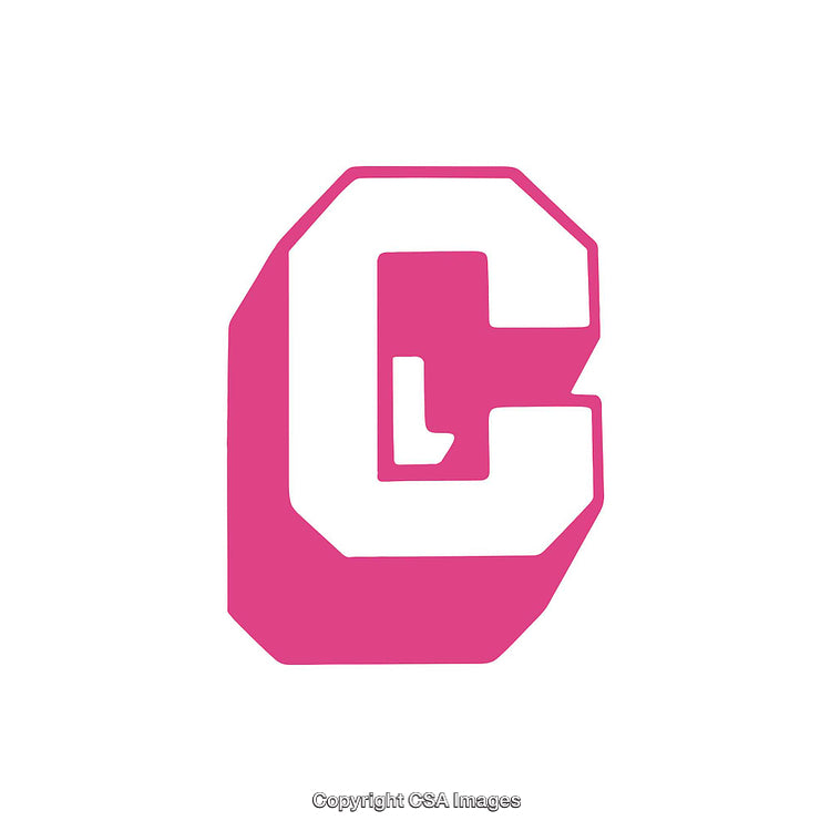 Bold Pink and White Stylized Letter C Logo Design