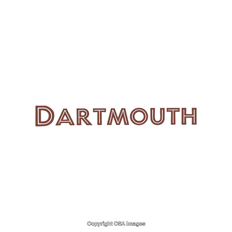 Elegant Typography Featuring the Word 'Dartmouth' in Brown on White Background