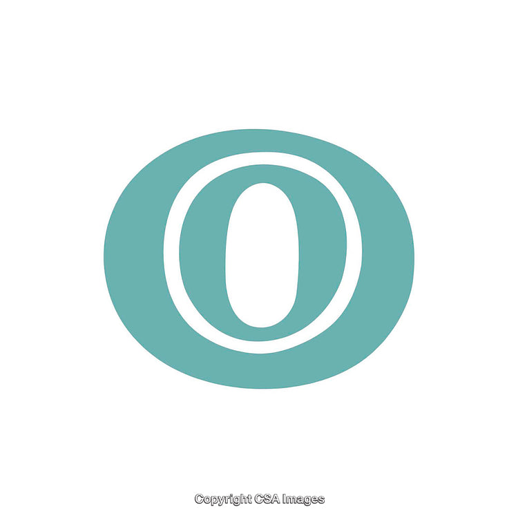 Simple Representation of the Letter O on a White Background