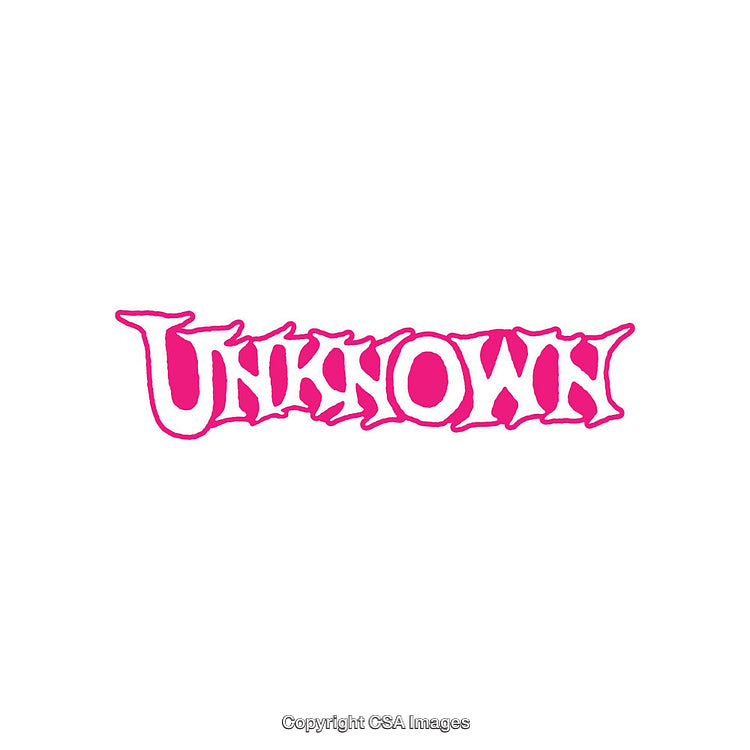 Vibrant Typography Featuring the Word 'Unknown' in Bold Pink Lettering
