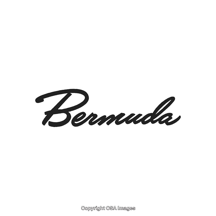 Elegant Black Font Spelling Bermuda With a Minimalist Design